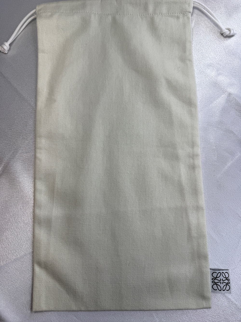 Loewe Cream Drawstring Travel / Dust Bag